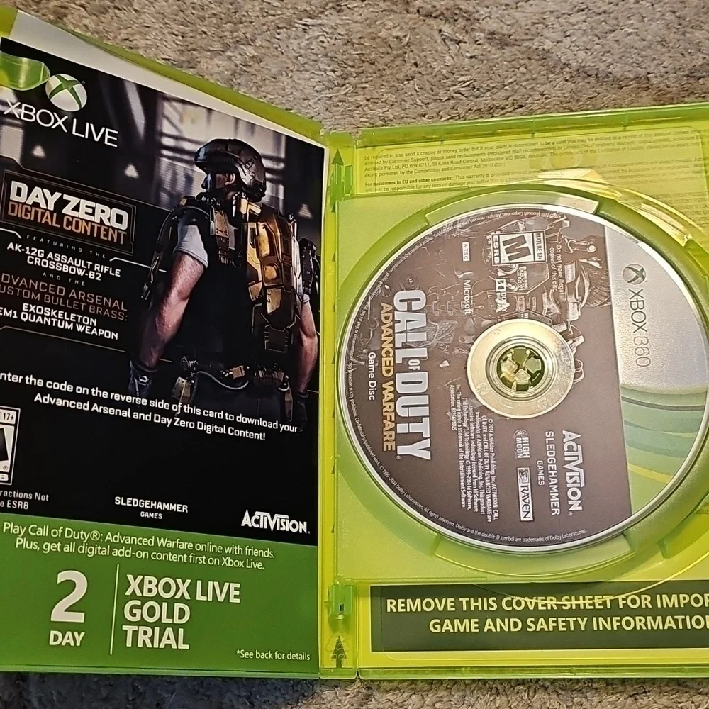 Xbox 360 Call Of Duty Advanced Warfare Day Zero Edition